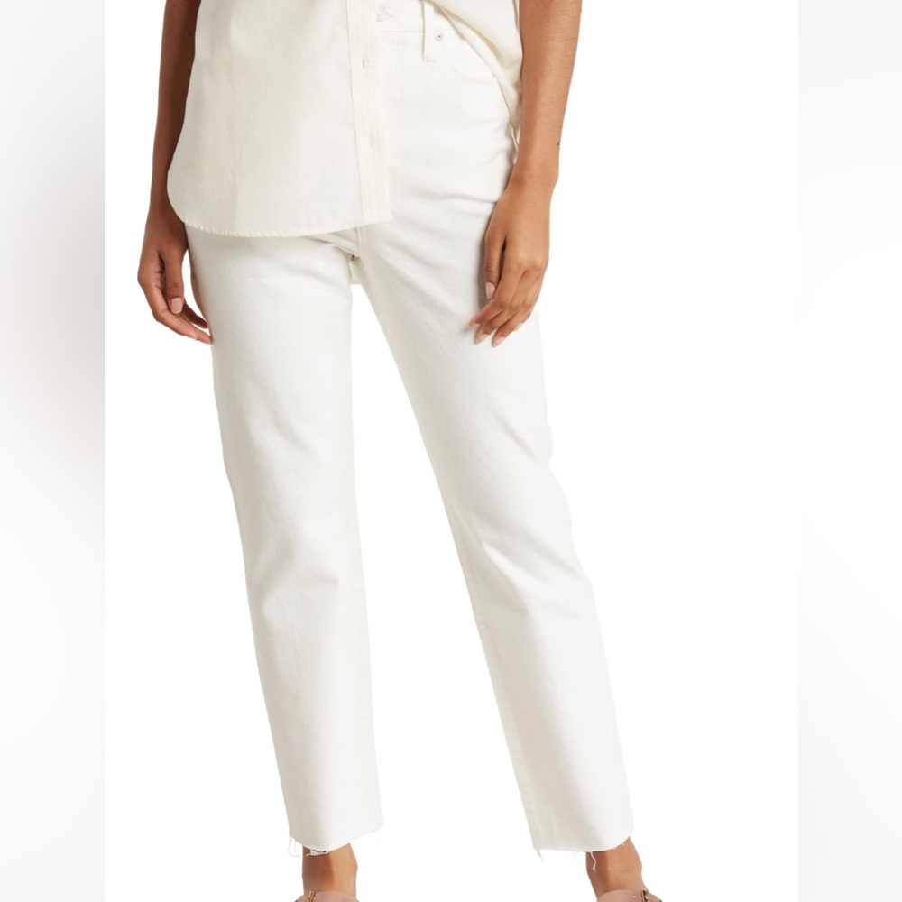 Madewell Mom Jeans in Tile White